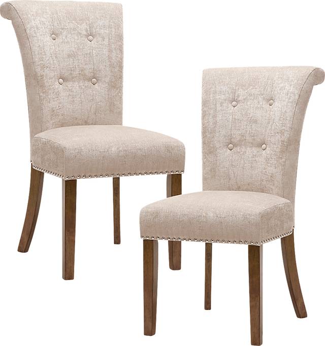 Atticks Cream Dining Chair, Set of 2 - Thumbnail - Image 1