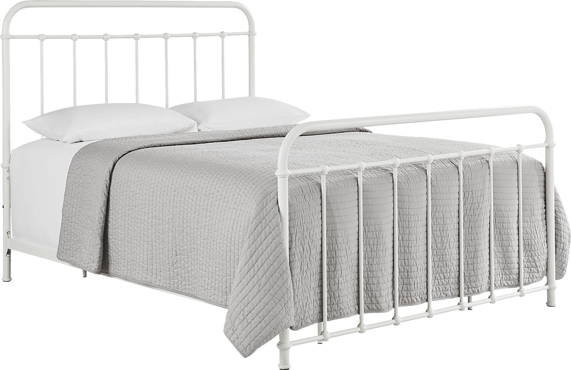 Atticus White Queen Metal Bed - Image 2