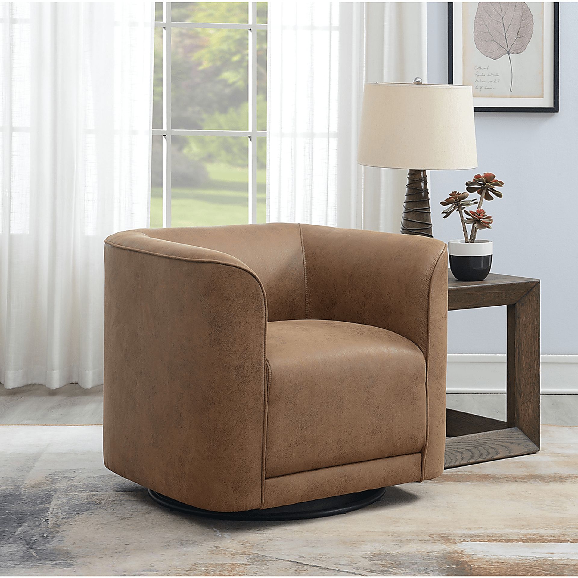 Attwick Brown Accent Chair - Image 4