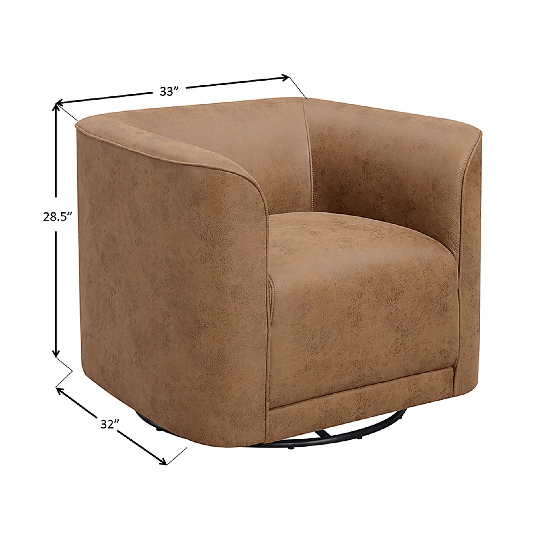 Attwick Brown Accent Chair - Image 6