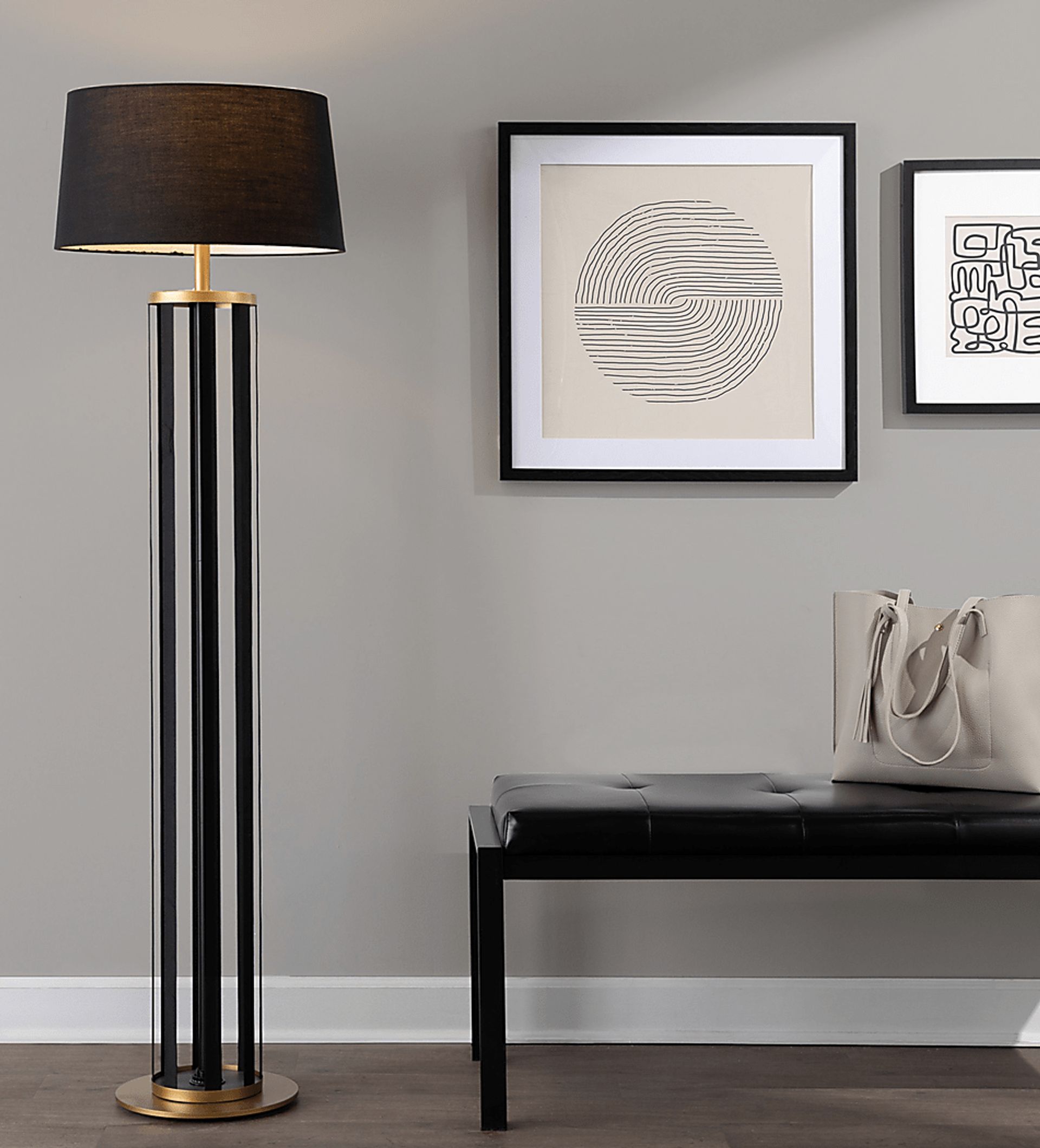 Atwater Cay Black Floor Lamp - Image 2