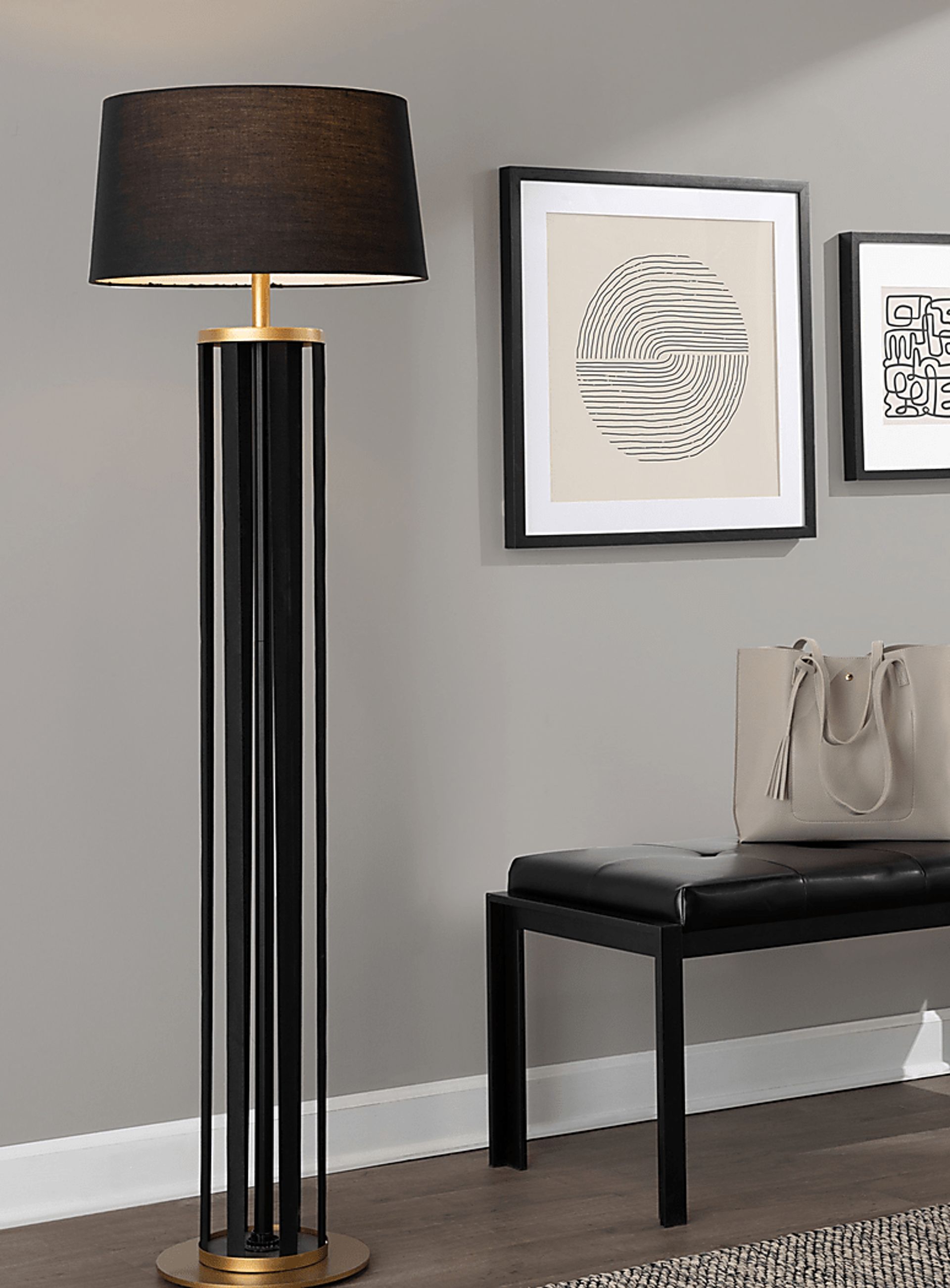 Atwater Cay Black Floor Lamp - Image 3