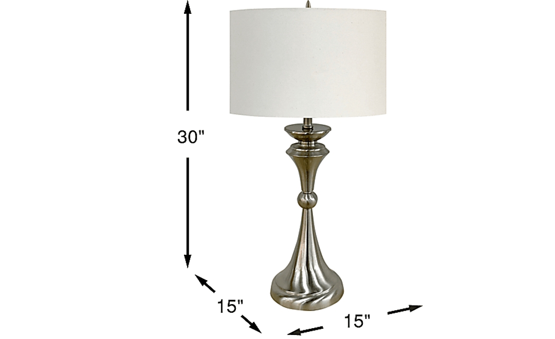Au Courant Silver Table Lamp
