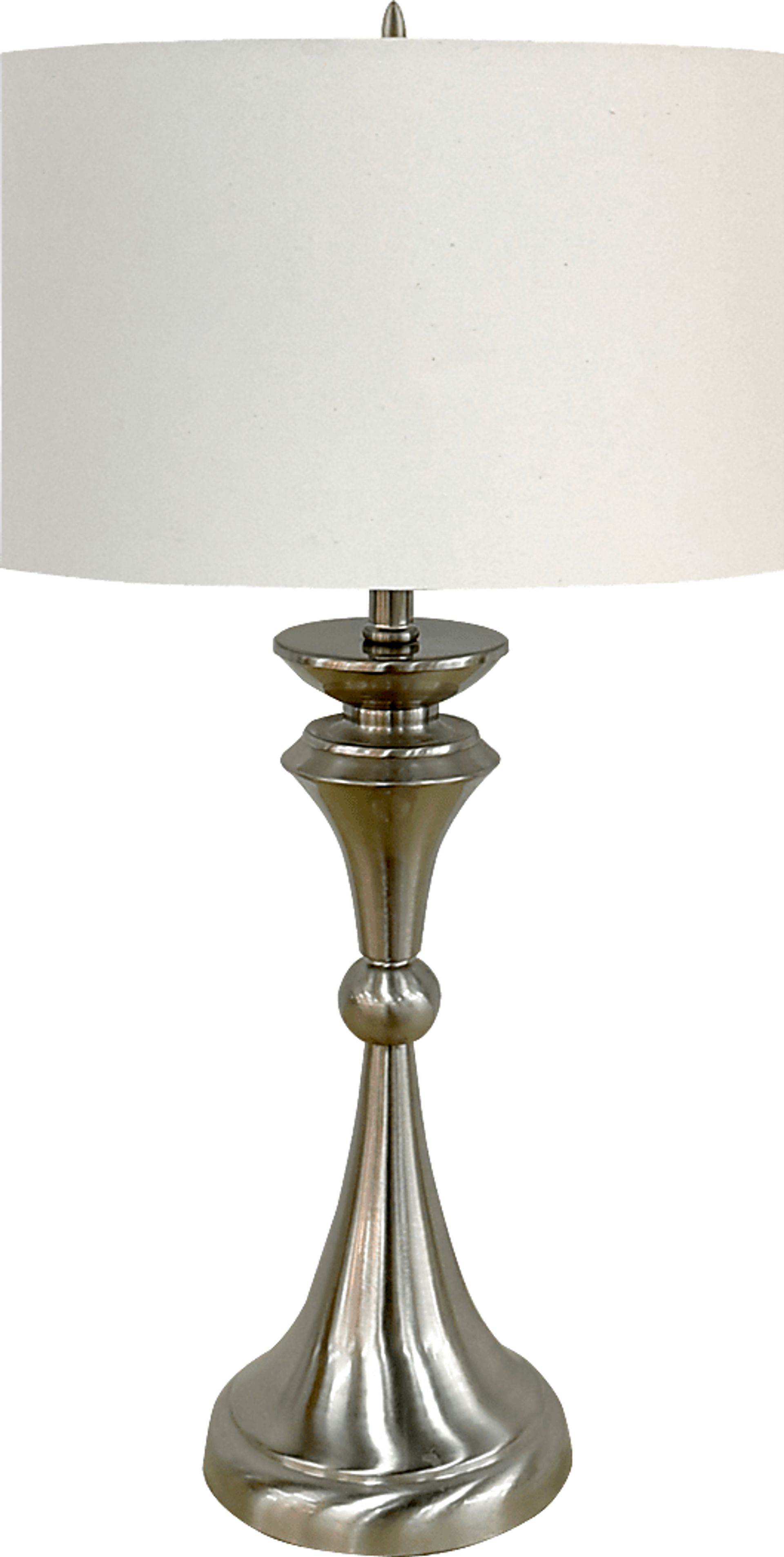 Au Courant Silver Table Lamp - Image 1