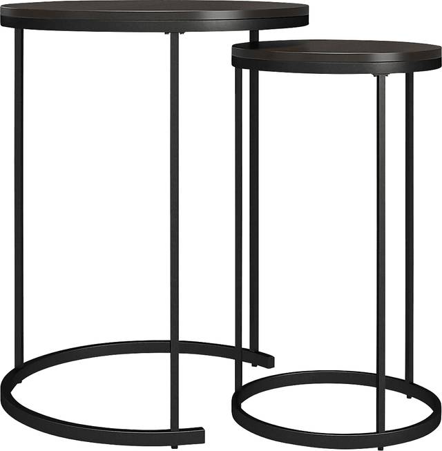 Auberon Espresso Nesting Cocktail and End Table, Set of 4 - Thumbnail - Image 8