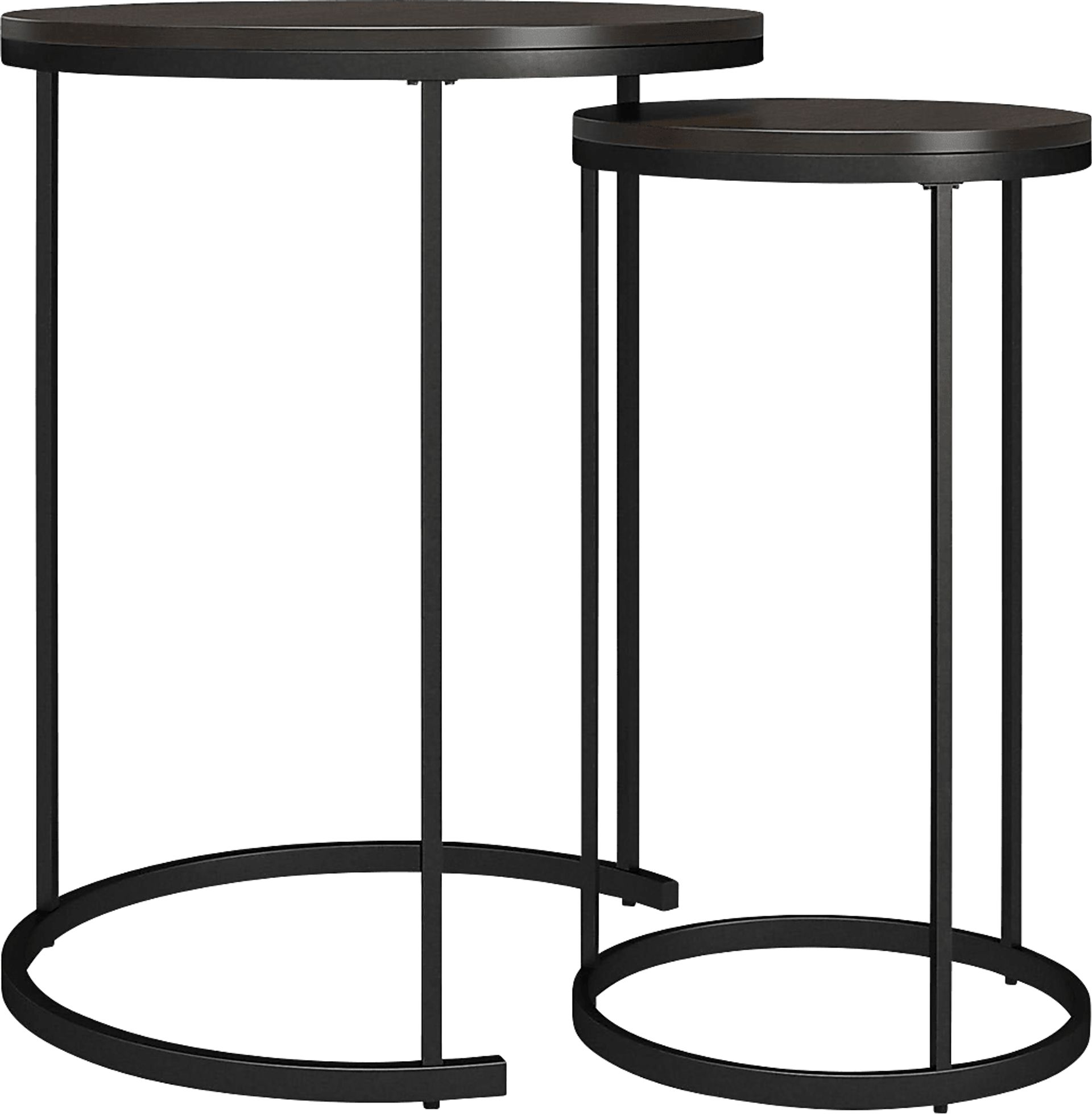 Auberon Espresso Nesting Cocktail and End Table, Set of 4 - Image 8