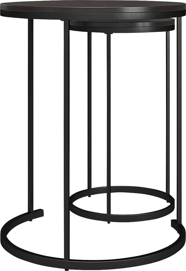 Auberon Espresso Nesting Cocktail and End Table, Set of 4 - Thumbnail - Image 9