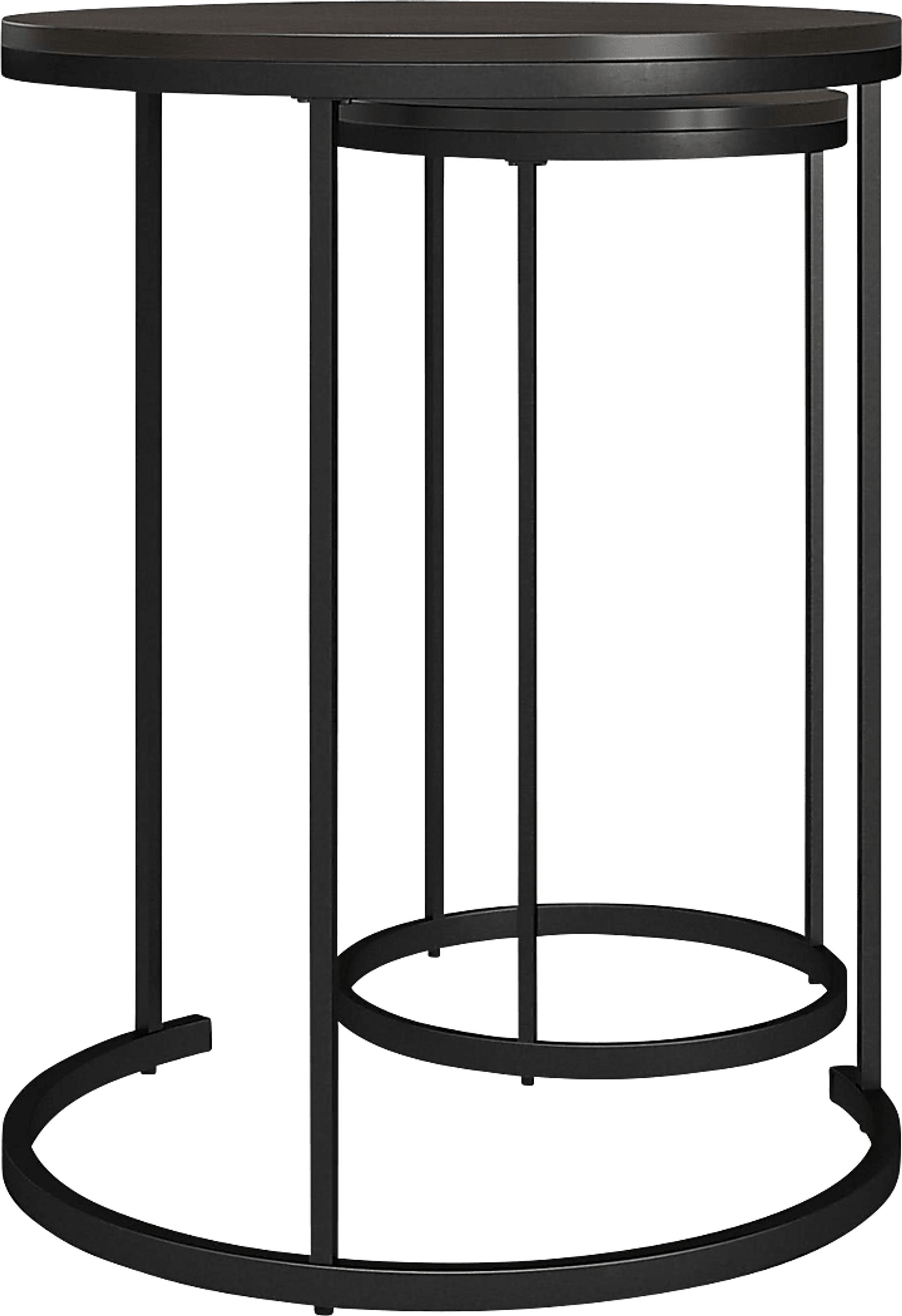 Auberon Espresso Nesting Cocktail and End Table, Set of 4 - Image 9