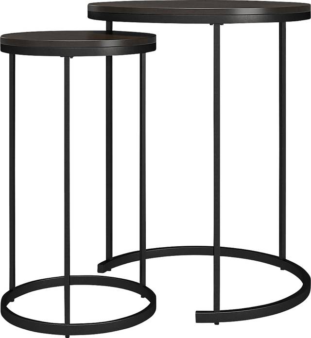Auberon Espresso Nesting Cocktail and End Table, Set of 4 - Thumbnail - Image 11
