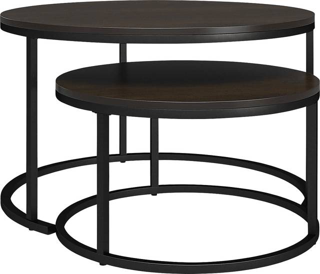 Auberon Espresso Nesting Cocktail and End Table, Set of 4 - Thumbnail - Image 12