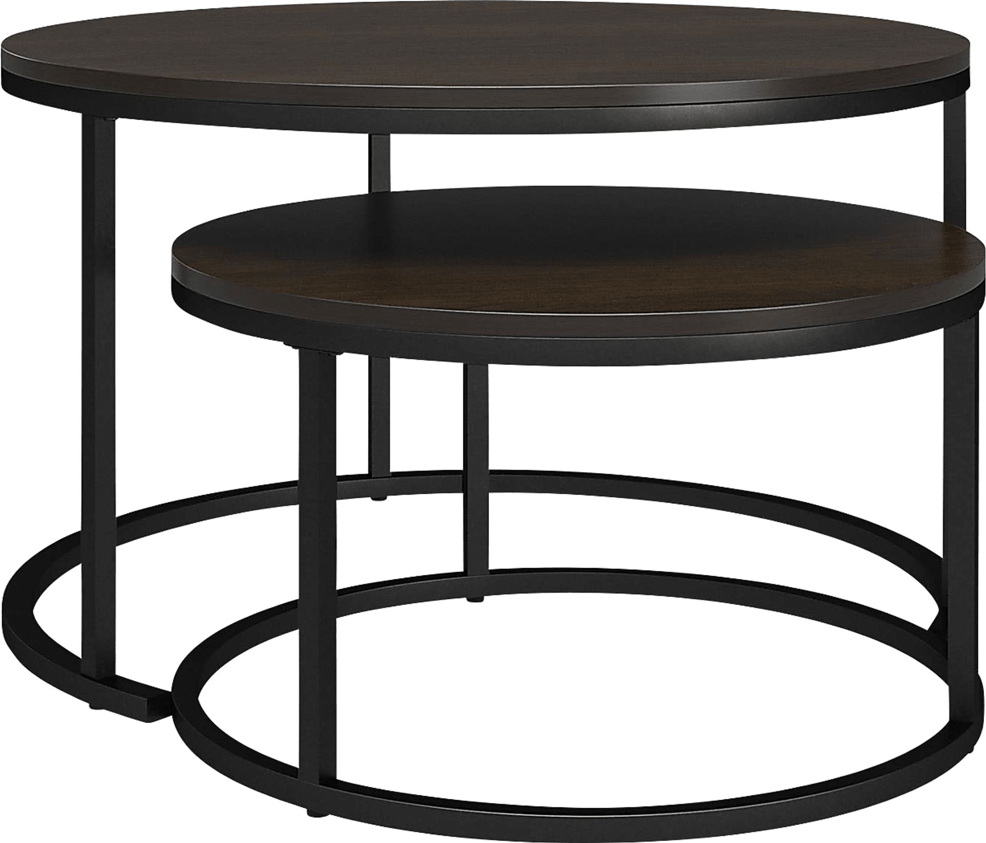 Auberon Espresso Nesting Cocktail and End Table, Set of 4 - Image 12