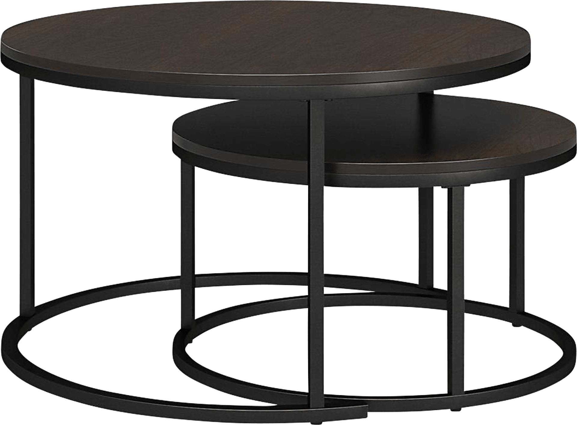 Auberon Espresso Nesting Cocktail and End Table, Set of 4 - Image 5