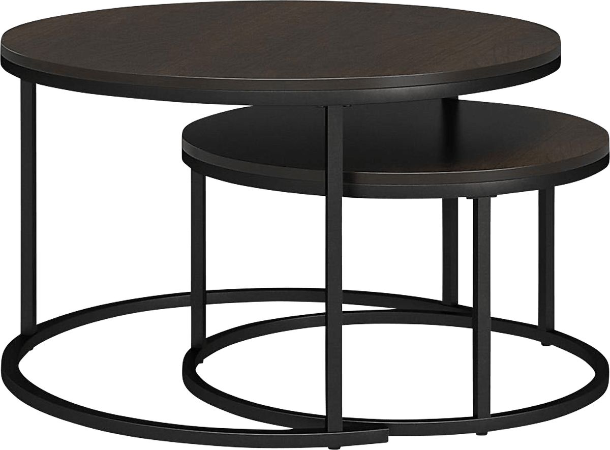 Auberon Espresso Dark Wood Nesting Cocktail Tables Rooms to Go — free download