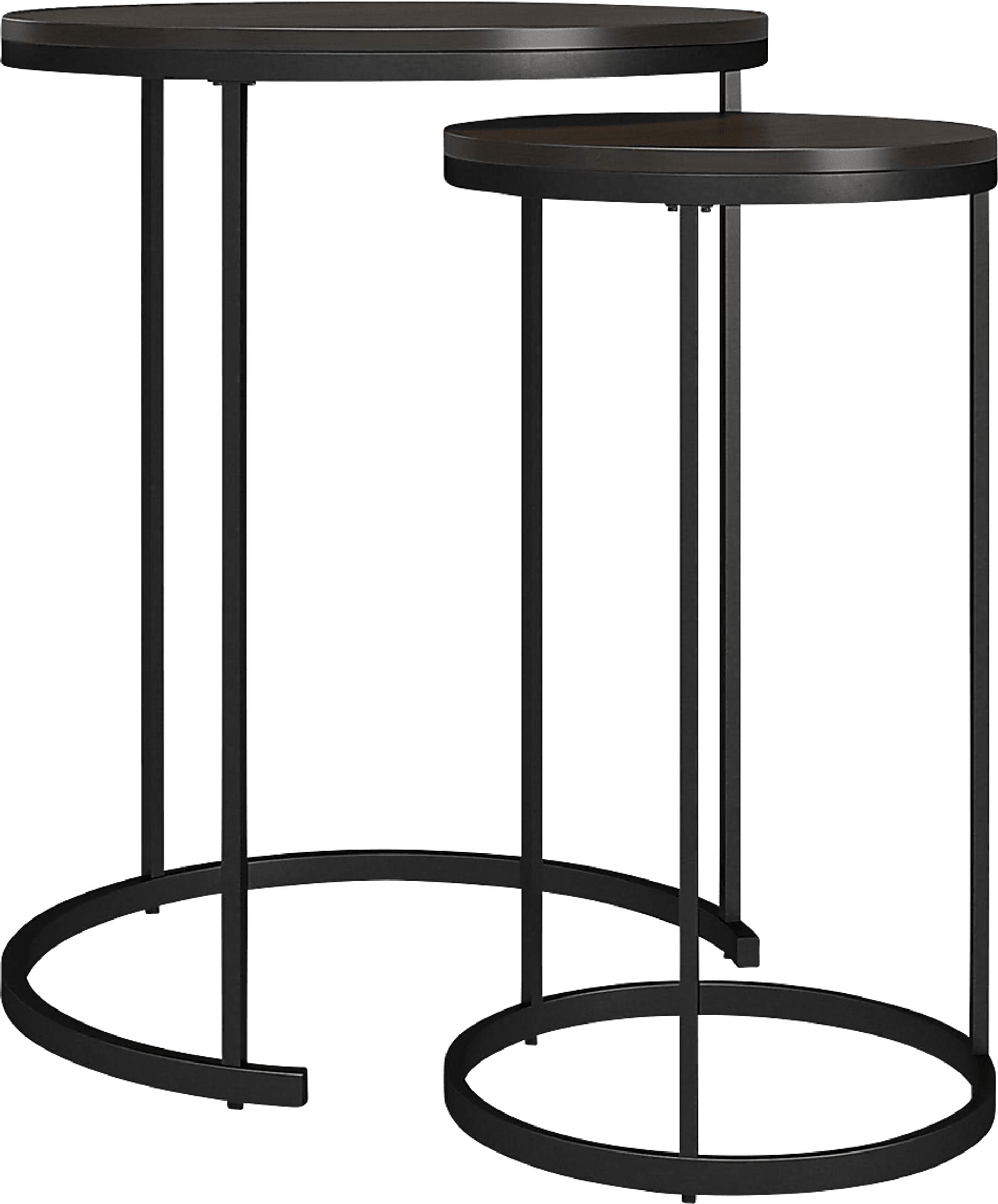 Auberon Espresso Nesting Cocktail and End Table, Set of 4 - Image 7
