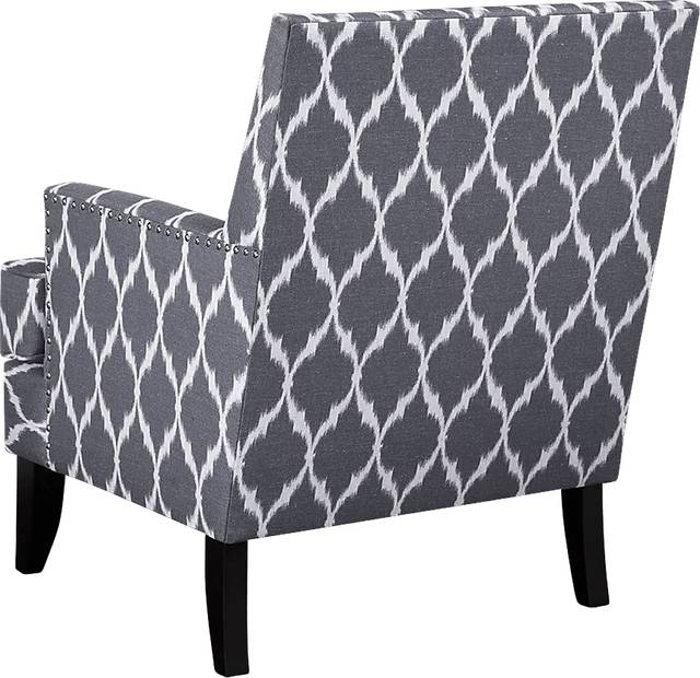 Aubinwood Gray Pattern Accent Chair - Thumbnail - Image 3
