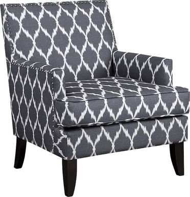 Aubinwood Gray Pattern Accent Chair
