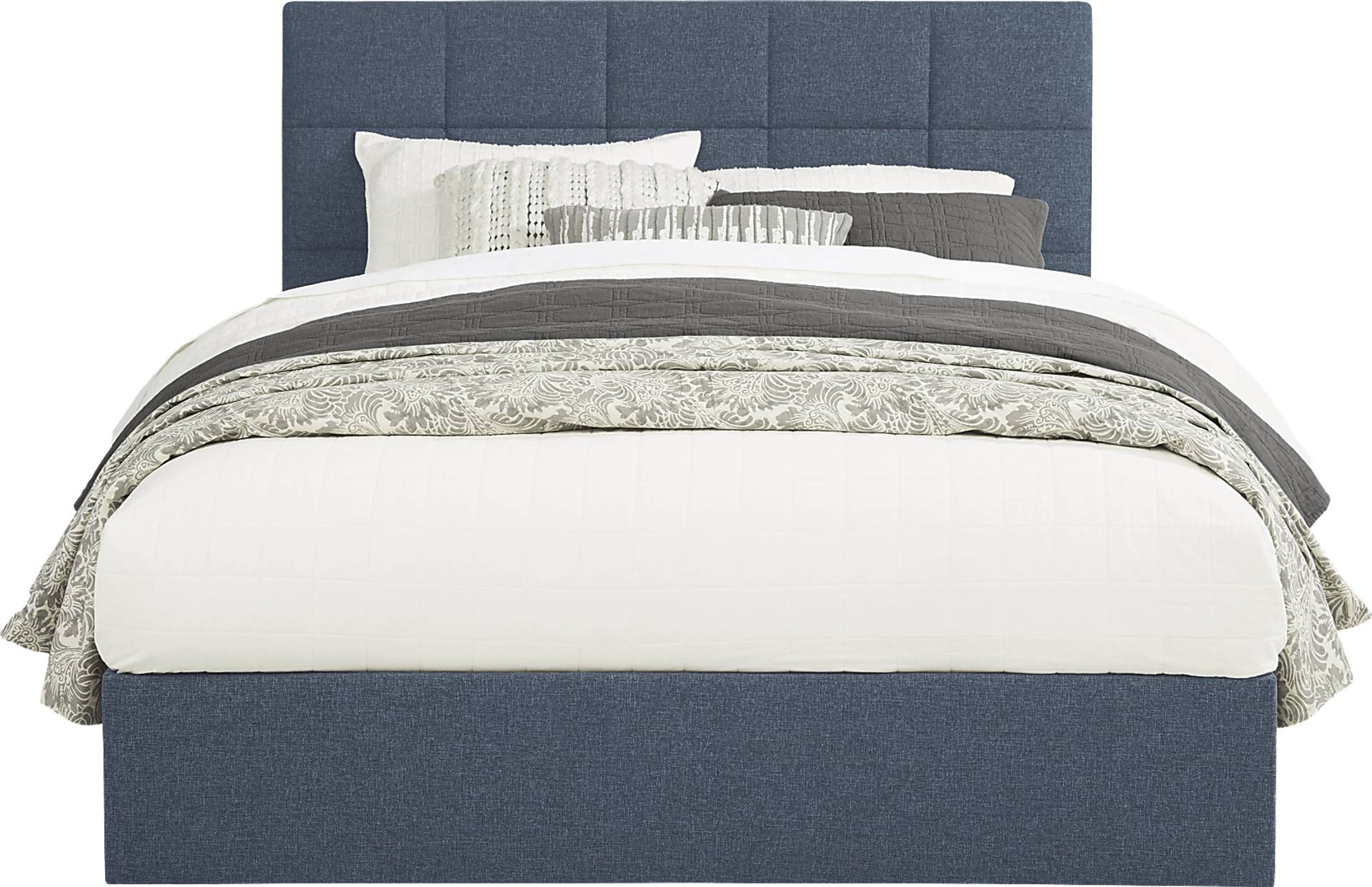 3 pc king square upholstered bed