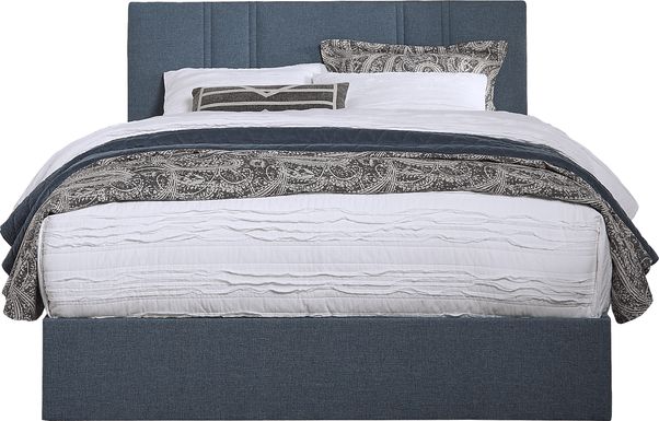 Aubrielle Blue 3 Pc King Upholstered Bed