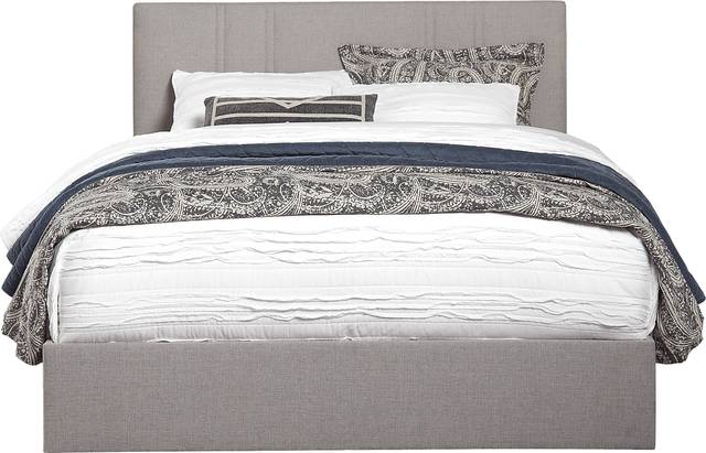 Aubrielle Sand 3 Pc Queen Upholstered Bed - Thumbnail - Image 1