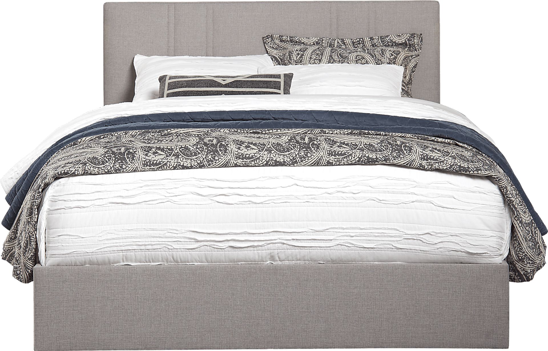 Aubrielle Sand 3 Pc Queen Upholstered Bed - Image 1