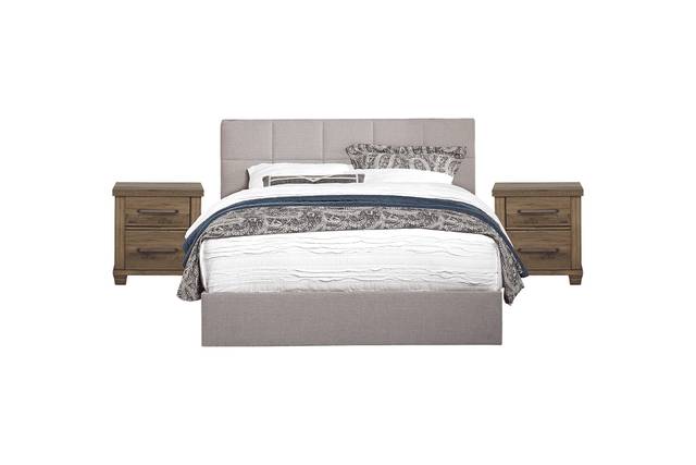 Aubrielle Sand 5 Pc Queen Square Upholstered Bedroom - Thumbnail - Image 1