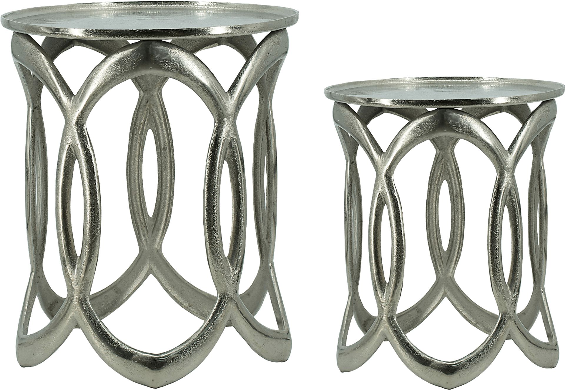 Aubrieta Silver Nesting Table, Set of 2 - Image 1