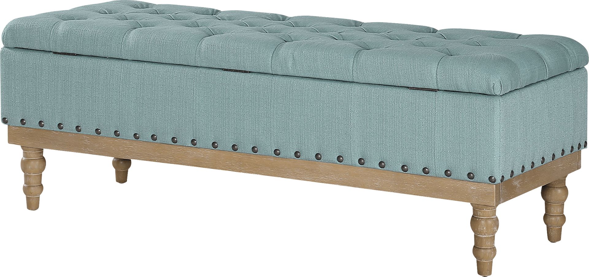 Aubrina Blue Storage Bench - Image 3