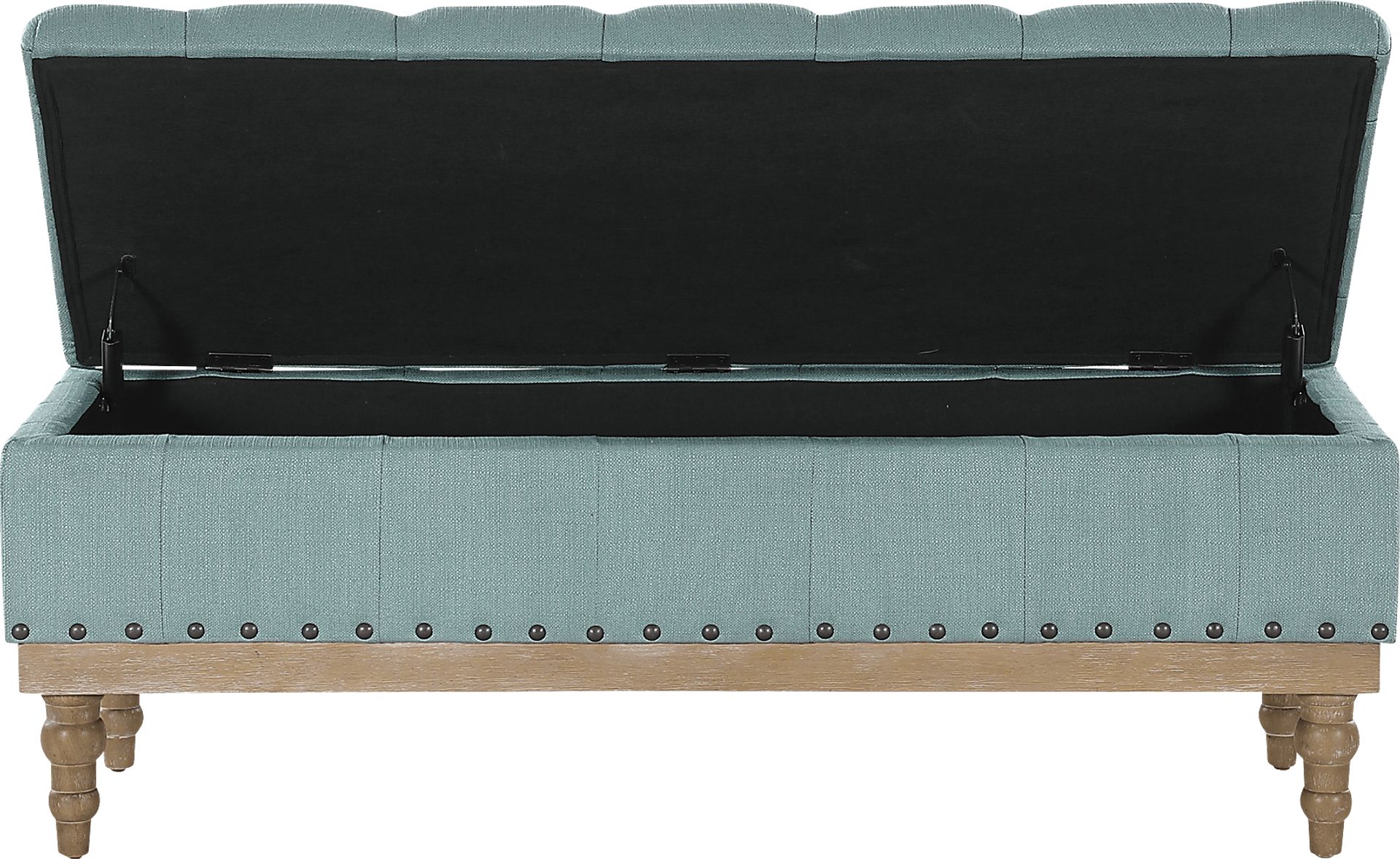 Aubrina Blue Storage Bench - Image 4