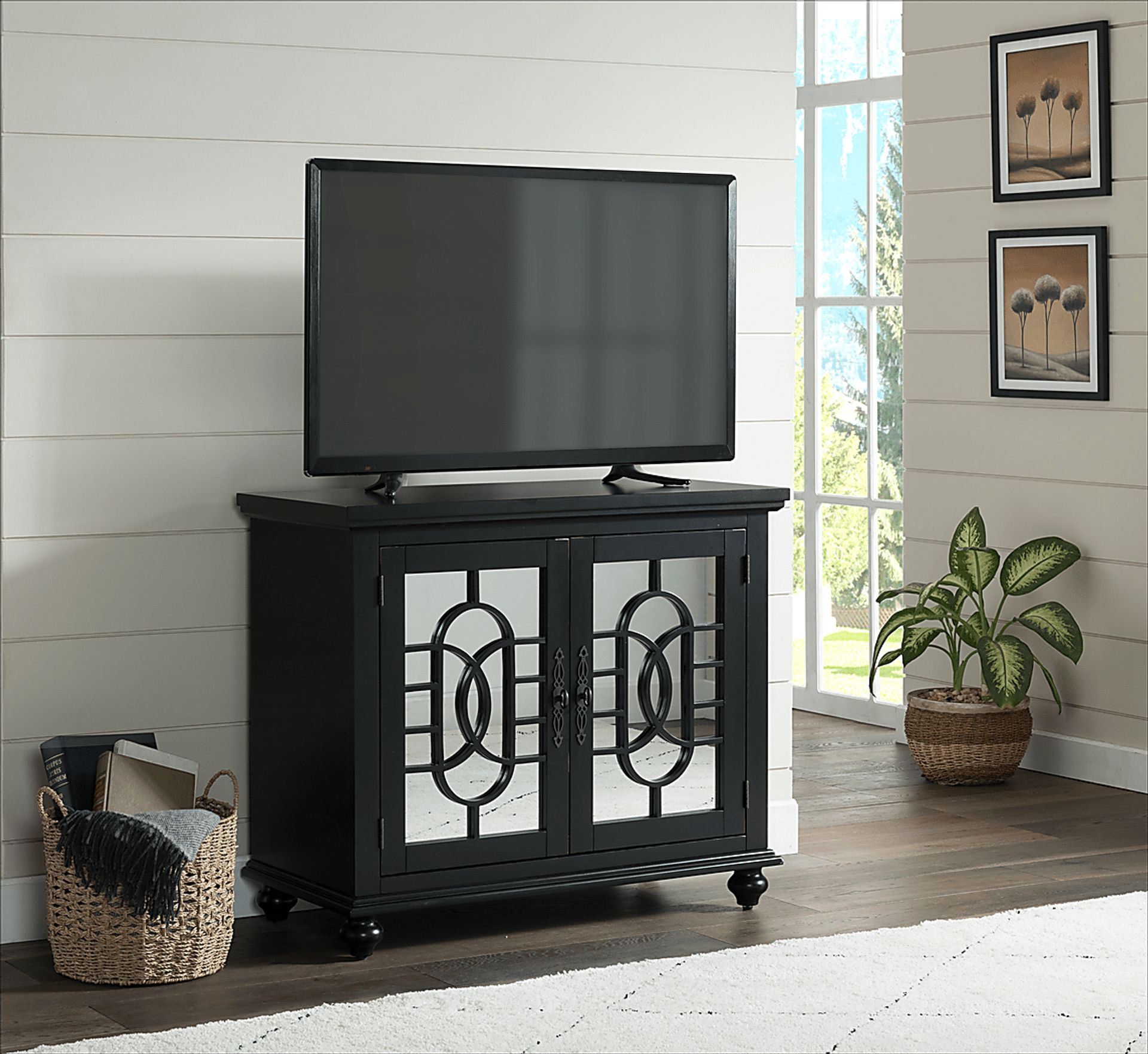 Aubry Black Accent Cabinet - Image 2