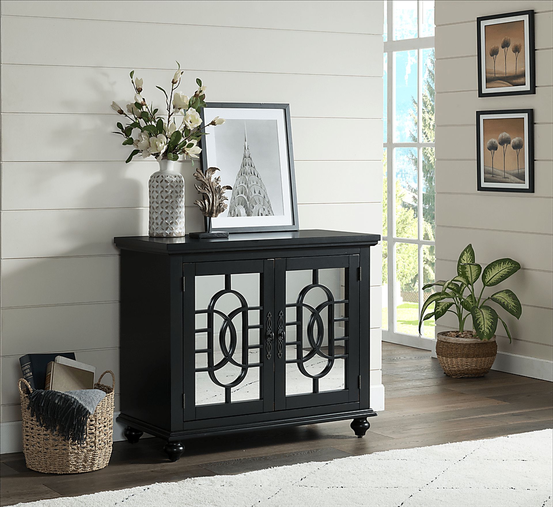 Aubry Black Accent Cabinet - Image 3