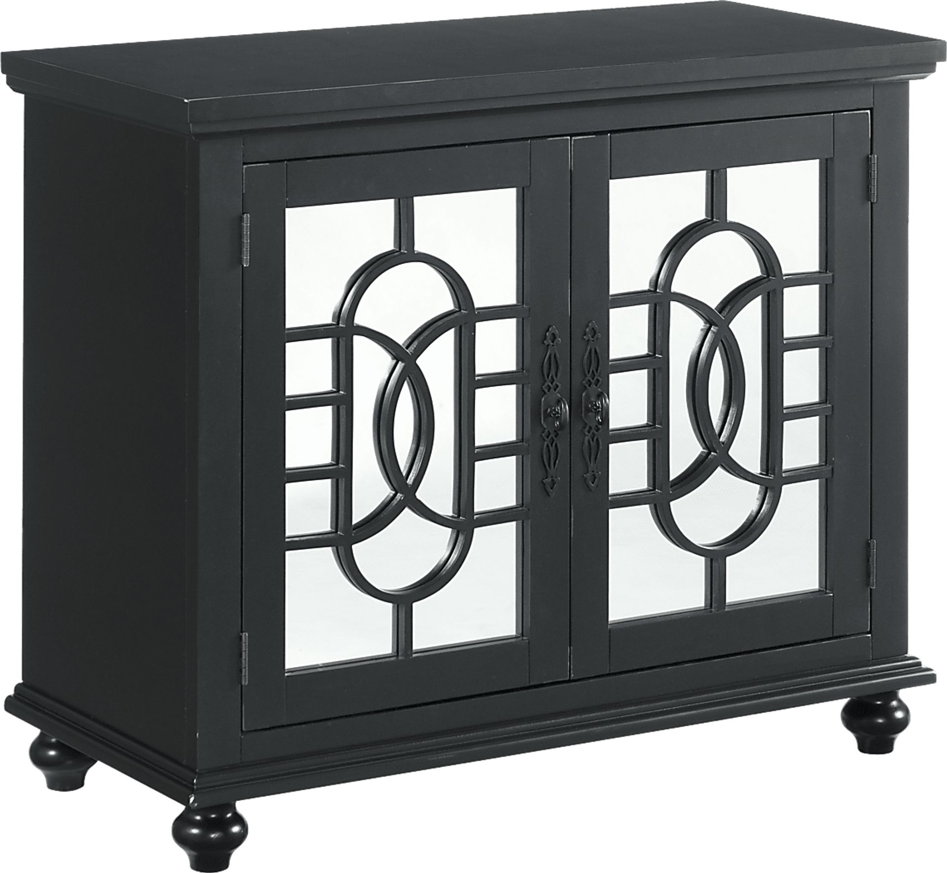 Aubry Black Accent Cabinet - Image 1