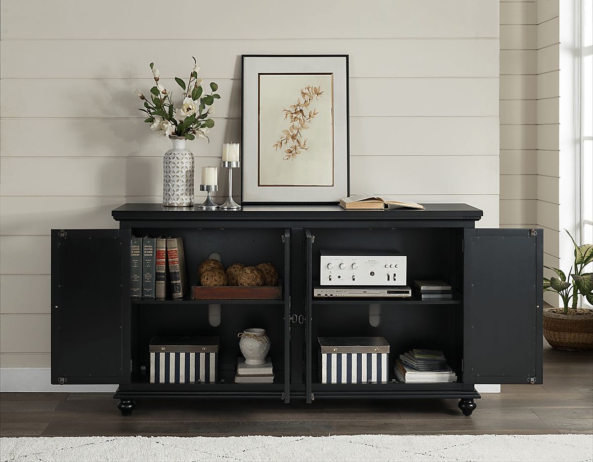 Aubry Black Black,Colors Credenza | Rooms to Go