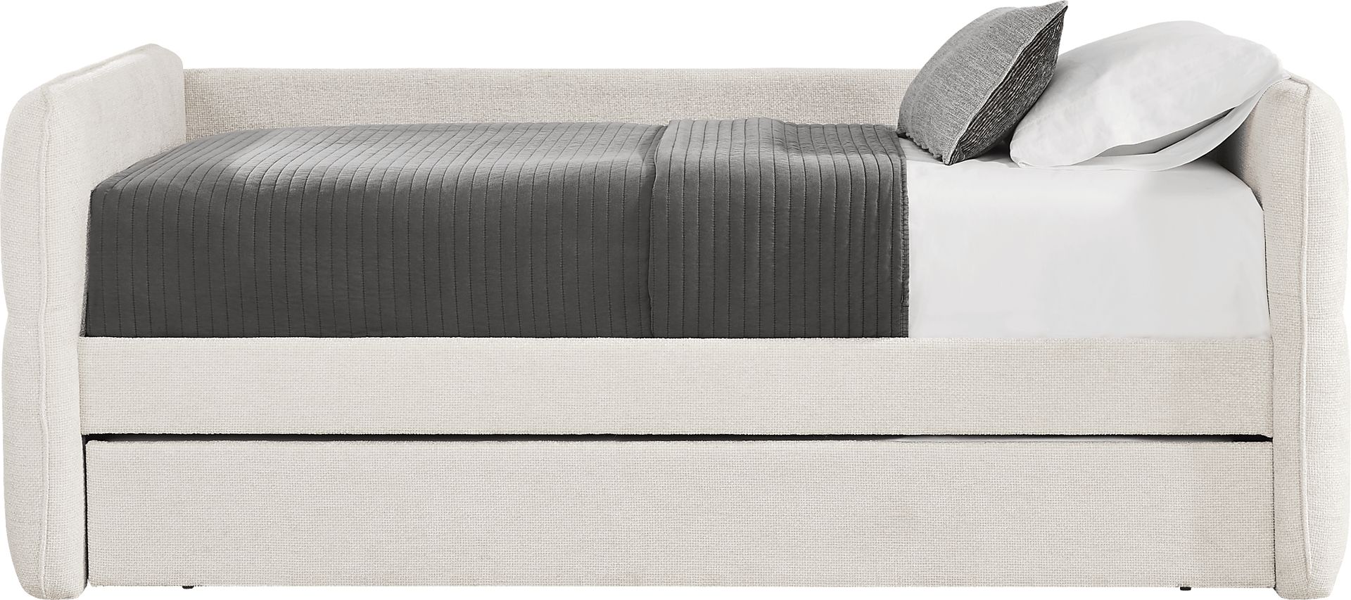 Audra Place Beige Daybed with Trundle - Image 2
