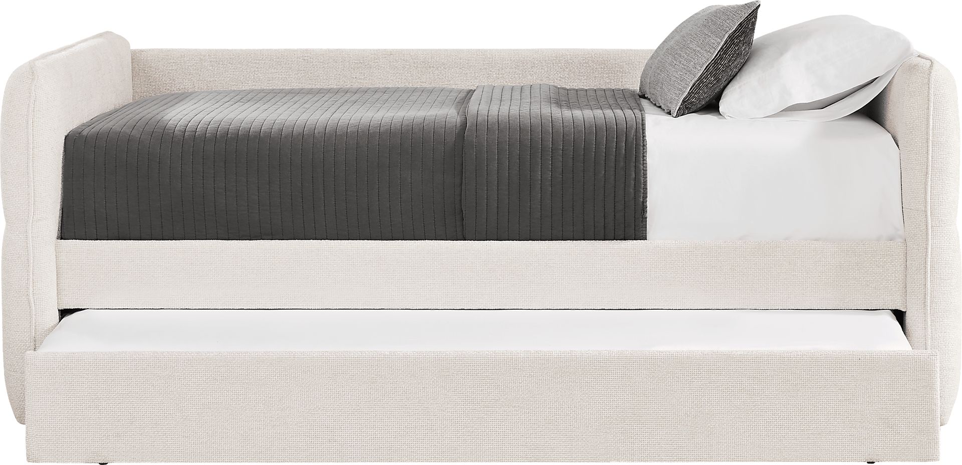 Audra Place Beige Daybed with Trundle - Image 2