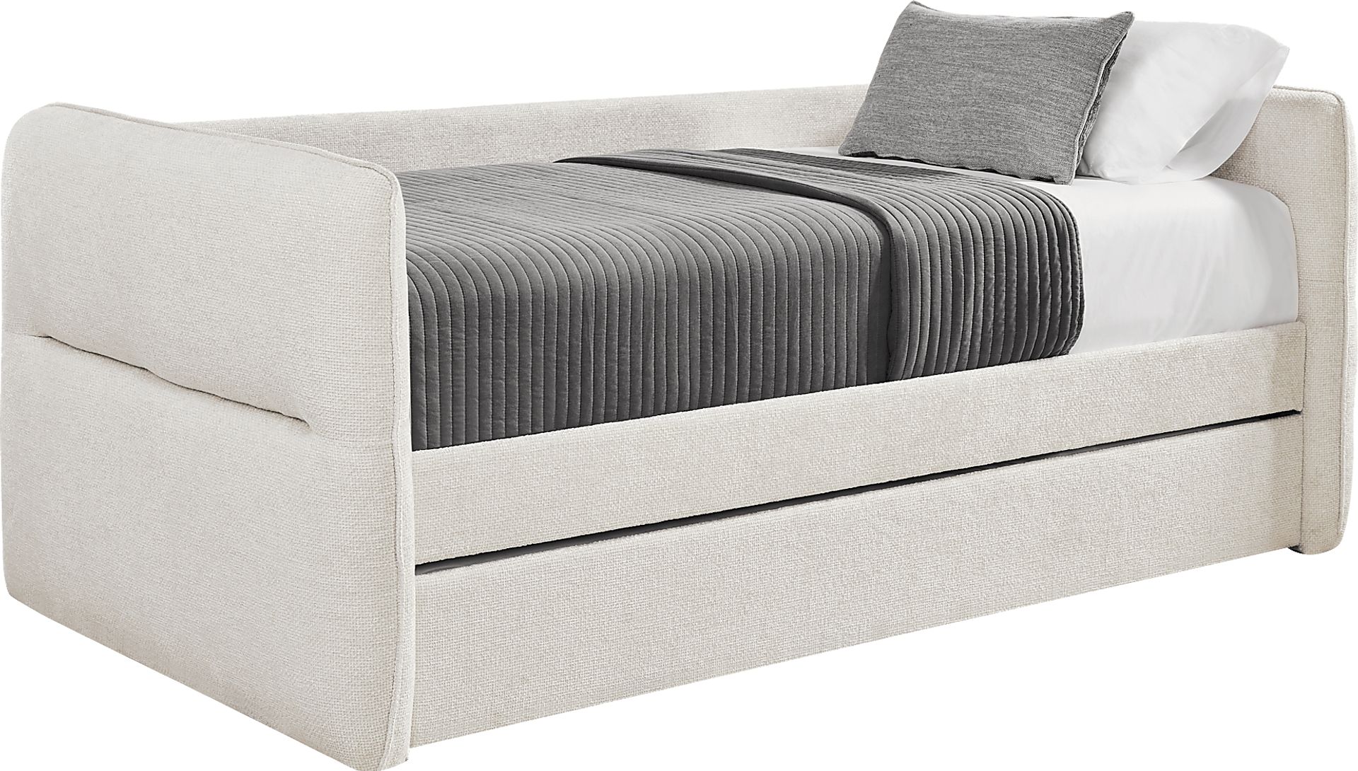 Audra Place Beige Daybed with Trundle - Image 4