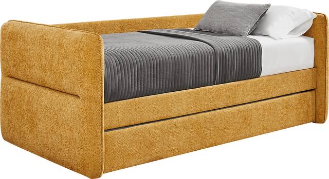 Audra Place Gold Daybed with Trundle - Thumbnail - Image 1