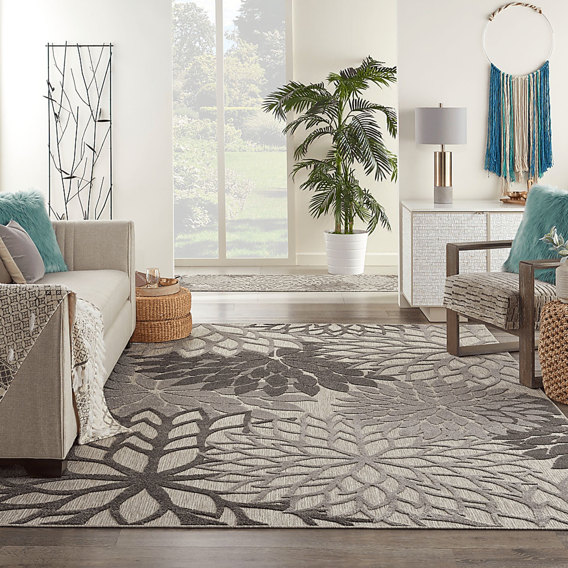 Audry Silver 8' x 11' Indoor/Outdoor Rug - Image 7
