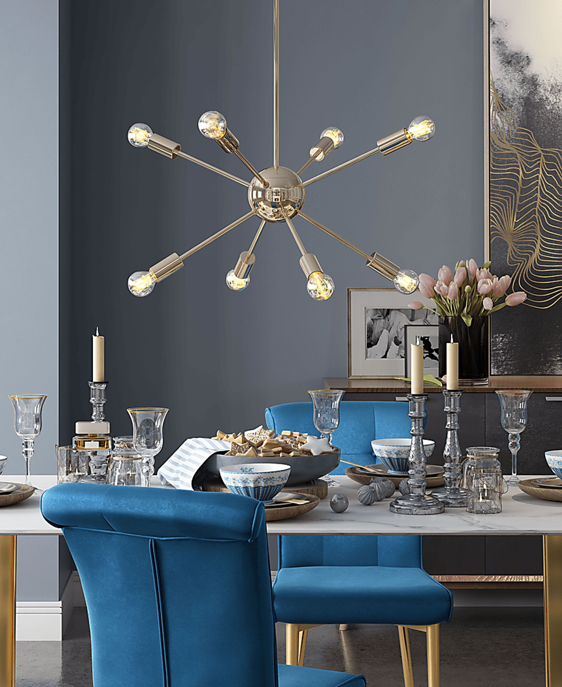 Augusta Point Gold Chandelier - Image 6