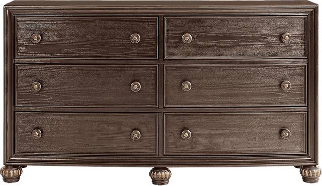 Augustine Brown 7 Pc Queen Arched Panel Bedroom - Thumbnail - Image 3