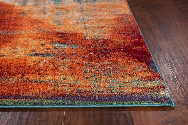 Auqarelle Red 5'3 x 7'7 Rug - Thumbnail - Image 2