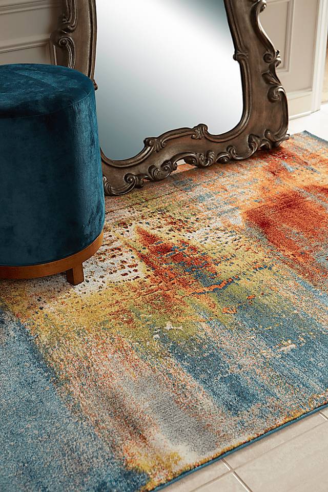 Auqarelle Red 5'3 x 7'7 Rug - Thumbnail - Image 3