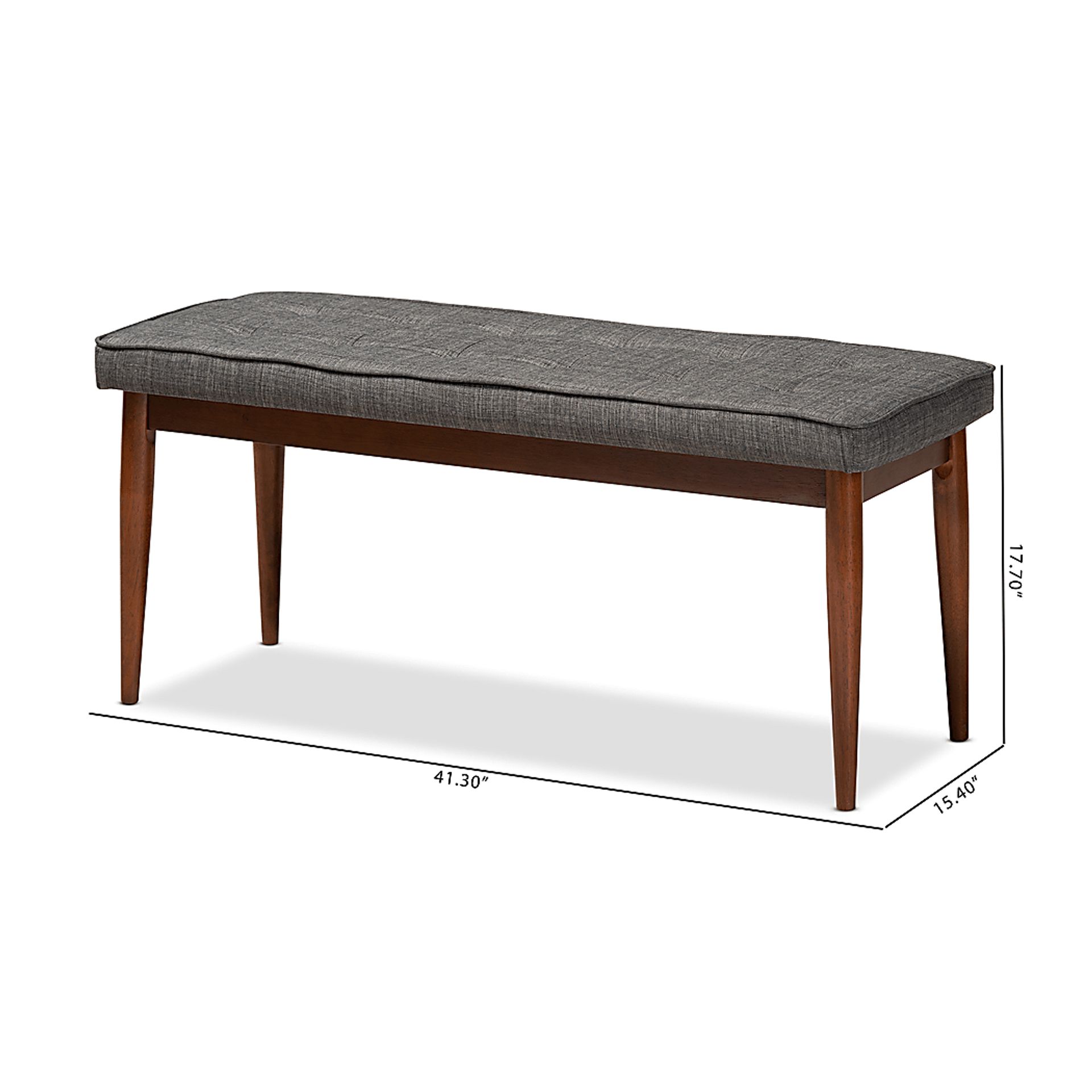 Aurabank Dark Gray Dining Bench - Image 6