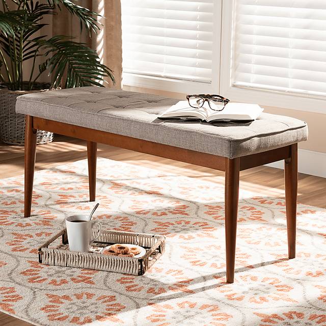 Aurabank Light Gray Dining Bench - Thumbnail - Image 2