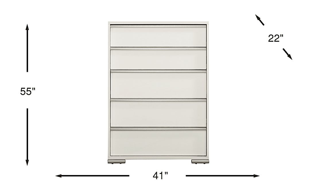 Auralight White Drawer Chest