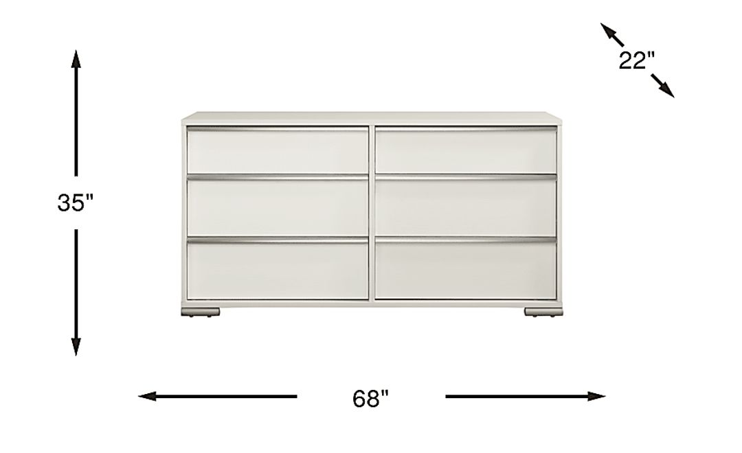 Auralight White Dresser