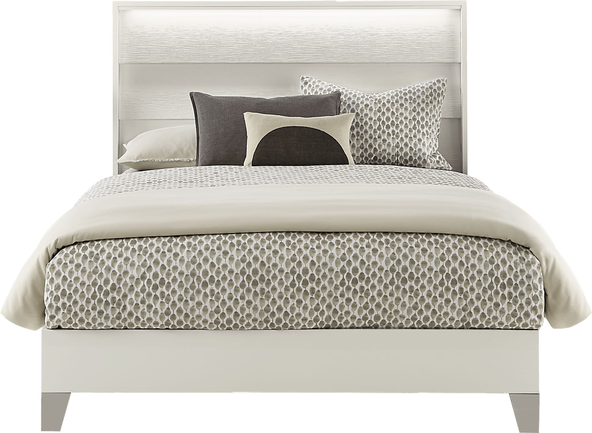 Auralight White 7 Pc King Panel Bedroom - Image 2