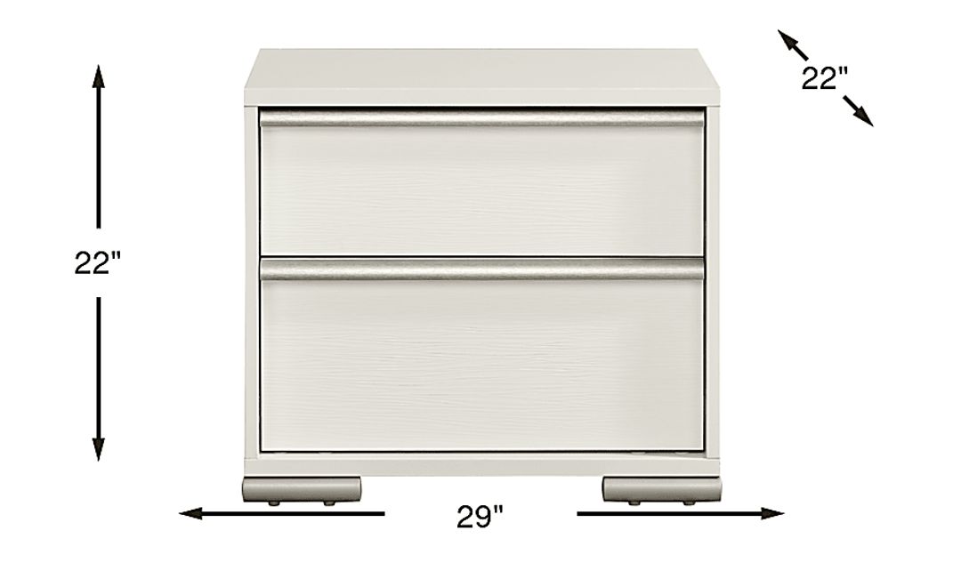 Auralight White Nightstand