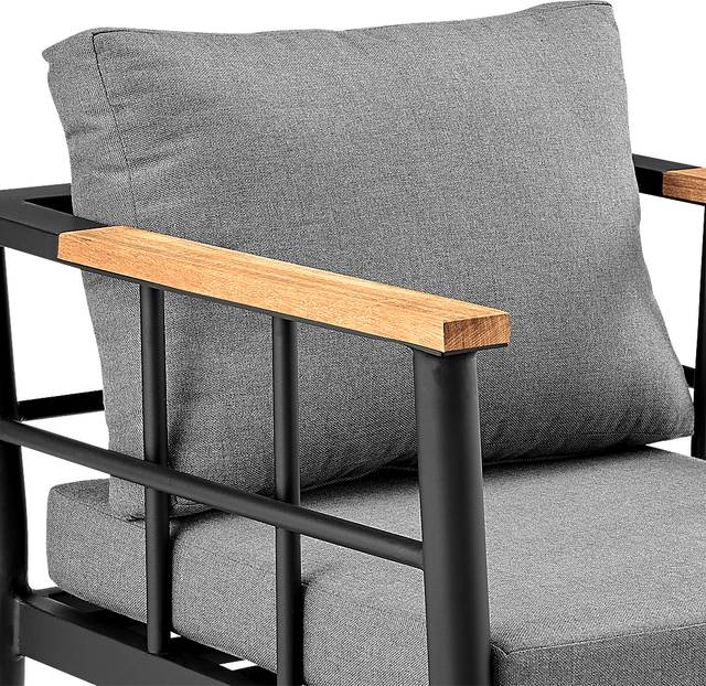 Outdoor Aurania Black Arm Chair, Set of 2 - Thumbnail - Image 8
