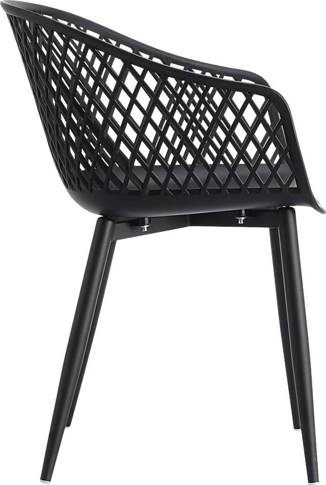 Auraria Black Outdoor Arm Chair, Set of 2 - Thumbnail - Image 2