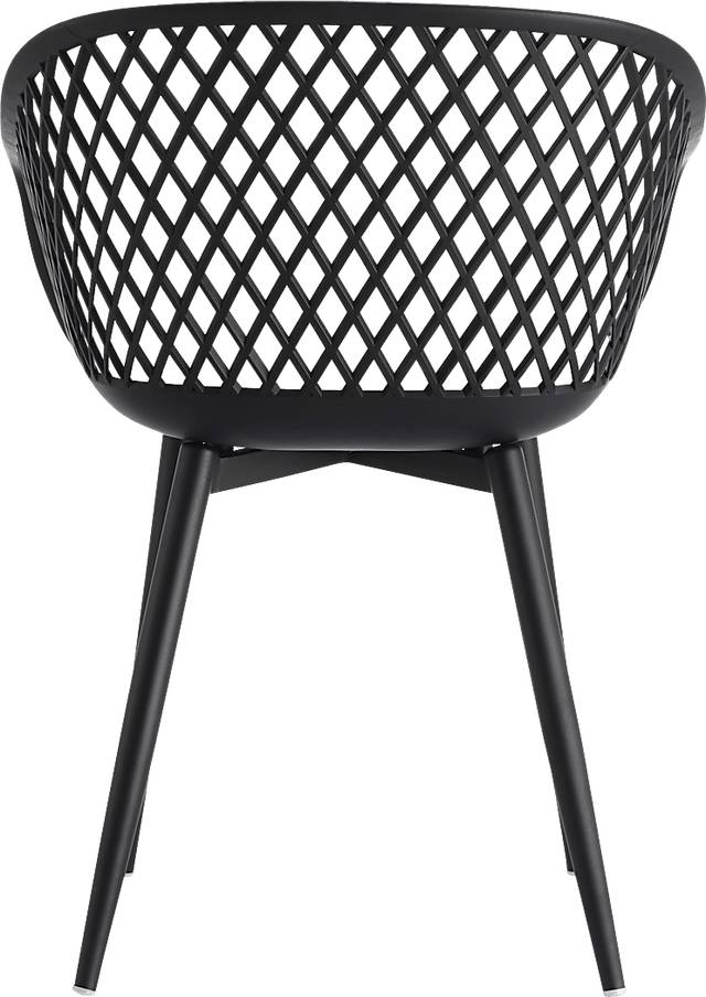 Auraria Black Outdoor Arm Chair, Set of 2 - Thumbnail - Image 3